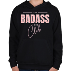 PRINTFASHION Vagány anyák klubja - Gyerek kapucnis pulóver - Fekete