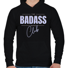 PRINTFASHION Vagány apák klubja - Férfi kapucnis pulóver - Fekete férfi pulóver, kardigán