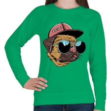 PRINTFASHION Vagány kutya - Női pulóver - Zöld női póló