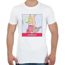 PRINTFASHION Vágd el a torkát - Férfi póló - Fehér férfi póló
