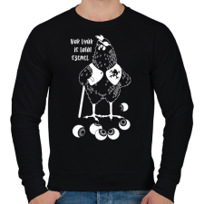 PRINTFASHION Vak tyúk is talál szemet - Férfi pulóver - Fekete férfi pulóver, kardigán