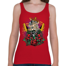 PRINTFASHION Valami zaj - Női atléta - Cseresznyepiros női trikó