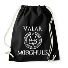 PRINTFASHION Valar Morghulis - Sportzsák, Tornazsák - Fekete tornazsák