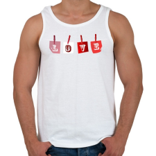 PRINTFASHION Valentin nap - Férfi atléta - Fehér atléta, trikó