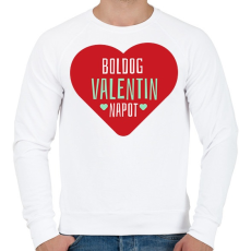 PRINTFASHION Valentin nap - Férfi pulóver - Fehér