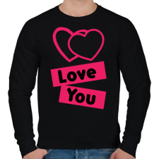 PRINTFASHION Valentin nap  - Férfi pulóver - Fekete férfi pulóver, kardigán