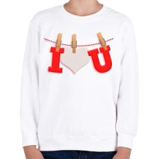 PRINTFASHION Valentin nap - Gyerek pulóver - Fehér