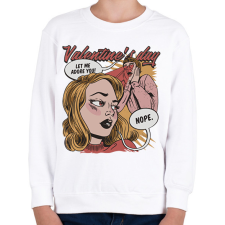 PRINTFASHION Valentin nap - hadd imádjalak - nope - Gyerek pulóver - Fehér gyerek pulóver, kardigán