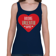 PRINTFASHION Valentin nap - Női atléta - Sötétkék