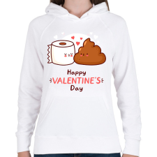 PRINTFASHION Valentin nap - Női kapucnis pulóver - Fehér női pulóver, kardigán