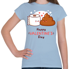 PRINTFASHION Valentin nap - Női póló - Világoskék női póló
