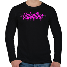 PRINTFASHION valentine - Férfi hosszú ujjú póló - Fekete férfi póló