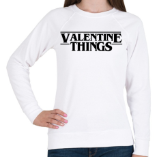 PRINTFASHION Valentine Things - Női pulóver - Fehér