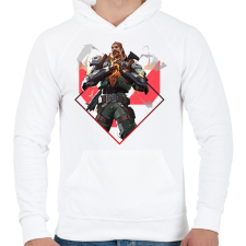 PRINTFASHION Valorant Breach - Férfi kapucnis pulóver - Fehér férfi pulóver, kardigán