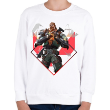 PRINTFASHION Valorant Breach - Gyerek pulóver - Fehér gyerek pulóver, kardigán