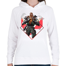 PRINTFASHION Valorant Breach - Női kapucnis pulóver - Fehér női pulóver, kardigán