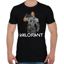 PRINTFASHION Valorant Brimstone - Férfi póló - Fekete férfi póló