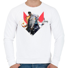 PRINTFASHION Valorant - Férfi pulóver - Fehér férfi pulóver, kardigán