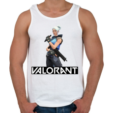 PRINTFASHION Valorant Jett - Férfi atléta - Fehér