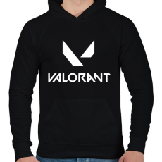 PRINTFASHION Valorant logo - Férfi kapucnis pulóver - Fekete