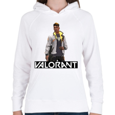 PRINTFASHION Valorant Phoenix - Női kapucnis pulóver - Fehér női pulóver, kardigán