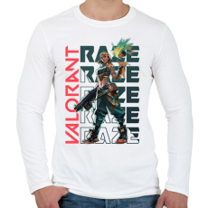 PRINTFASHION valorant raze - Férfi hosszú ujjú póló - Fehér