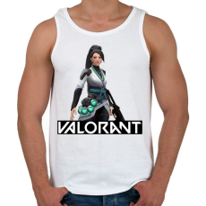 PRINTFASHION Valorant Sage - Férfi atléta - Fehér