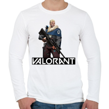 PRINTFASHION Valorant Sova - Férfi hosszú ujjú póló - Fehér férfi póló