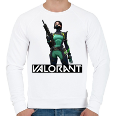 PRINTFASHION Valorant Viper - Férfi pulóver - Fehér