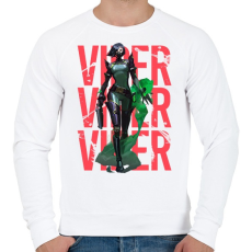 PRINTFASHION Valorant Viper - Férfi pulóver - Fehér