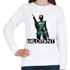 PRINTFASHION Valorant Viper - Női pulóver - Fehér