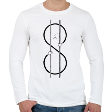 PRINTFASHION Válság 2 - Férfi hosszú ujjú póló - Fehér férfi póló