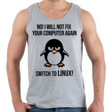 PRINTFASHION Válts linuxra - Férfi atléta - Sport szürke