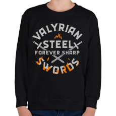 PRINTFASHION Valyrian acél kard - Gyerek pulóver - Fekete