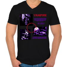 PRINTFASHION Vampire - Férfi V-nyakú póló - Fekete férfi póló