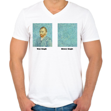 PRINTFASHION Van Gogh - nincs Gogh - Férfi V-nyakú póló - Fehér férfi póló