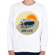 PRINTFASHION Van life 1 - Gyerek pulóver - Fehér