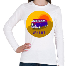 PRINTFASHION Van life 3 - Női hosszú ujjú póló - Fehér női póló
