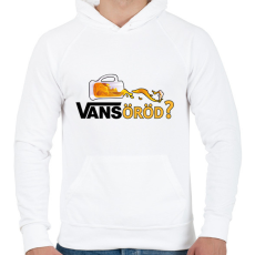 PRINTFASHION Vansöröd? - Férfi kapucnis pulóver - Fehér