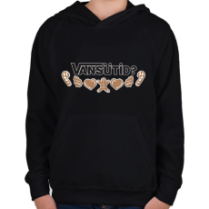 PRINTFASHION VANSütid - Gyerek kapucnis pulóver - Fekete