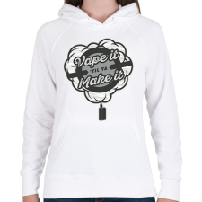 PRINTFASHION Vape it until - Női kapucnis pulóver - Fehér női pulóver, kardigán