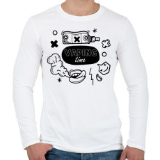 PRINTFASHION Vaping time - Férfi hosszú ujjú póló - Fehér