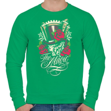 PRINTFASHION Varázslat - Férfi pulóver - Zöld férfi pulóver, kardigán