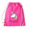 PRINTFASHION Varázslatos egyszarvú - Sportzsák, Tornazsák - Fukszia