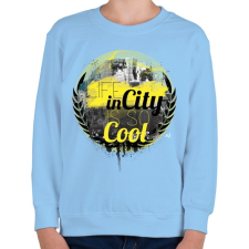 PRINTFASHION Városi élet - Gyerek pulóver - Világoskék gyerek pulóver, kardigán