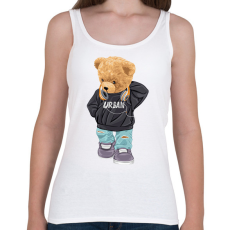 PRINTFASHION Városi maci - Női atléta - Fehér