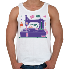 PRINTFASHION Varrógép - Férfi atléta - Fehér atléta, trikó