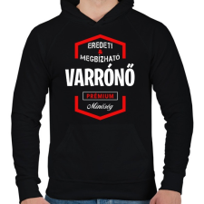 PRINTFASHION Varrónő prémium minőség - Férfi kapucnis pulóver - Fekete férfi pulóver, kardigán