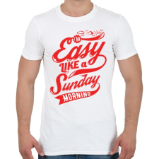 PRINTFASHION Vasárnap reggel - Férfi póló - Fehér férfi póló