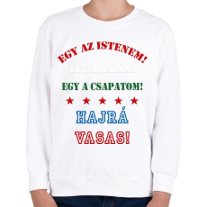 PRINTFASHION Vasas - Gyerek pulóver - Fehér